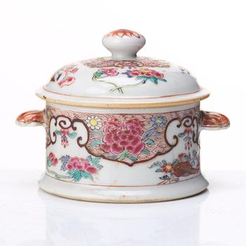 A famille rose miniature tureen with cover, Qing dynasty, Yongzheng (1723-35).