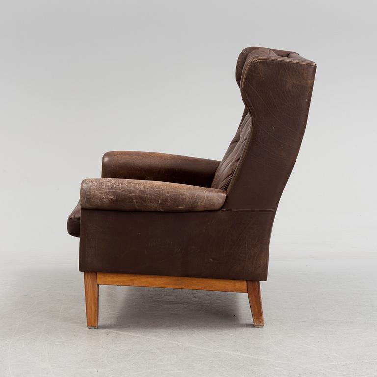 A 20th century leather armchair.