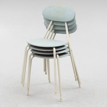 A table and four chairs, mid-20th Century.