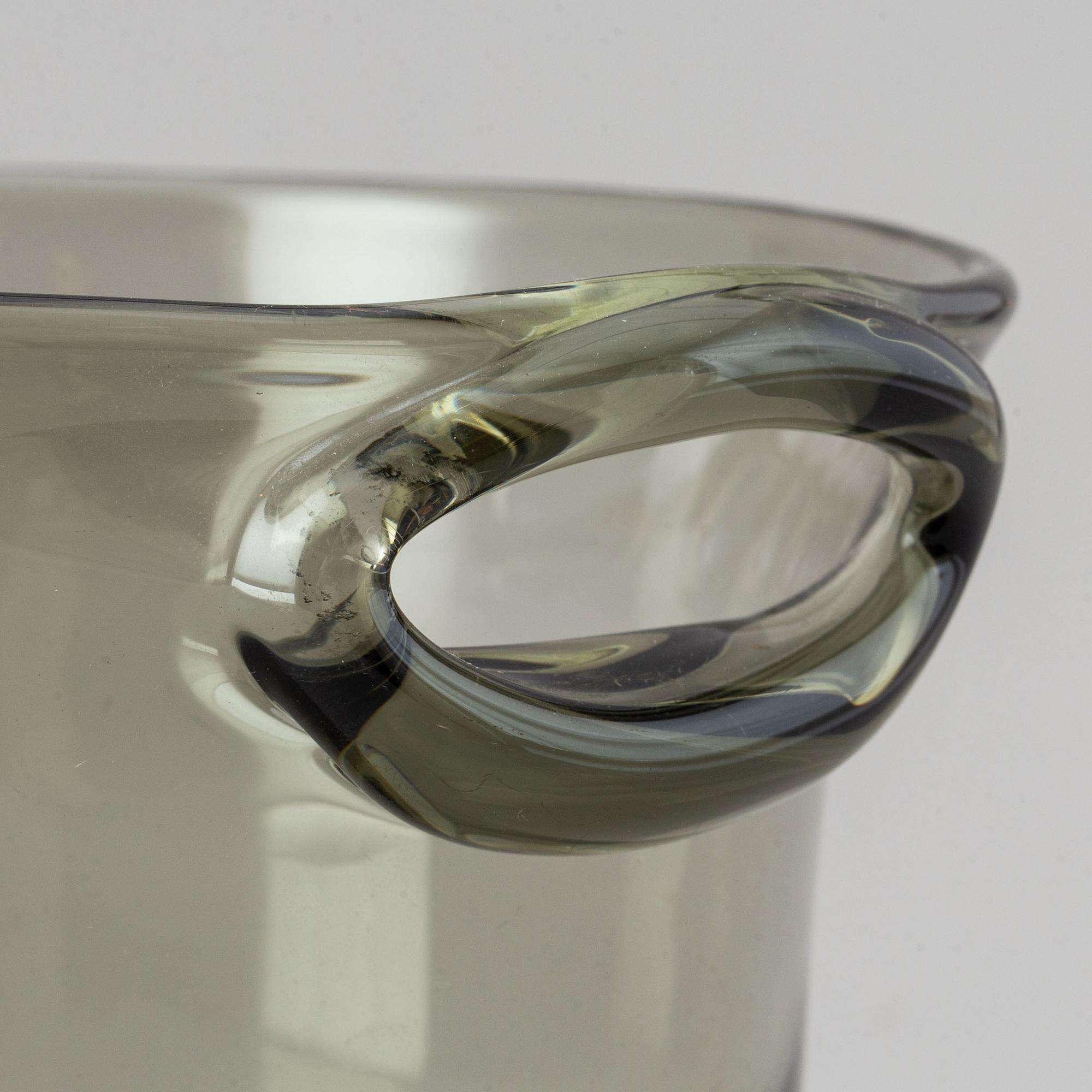Nils Landberg, a glass champagne/wine cooler, Orrefors, 1950s.
