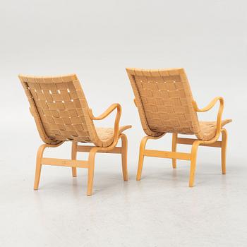 Bruno Mathsson, a pair of 'Eva' easy chairs, Firma Karl Mathsson, 1966-1971.