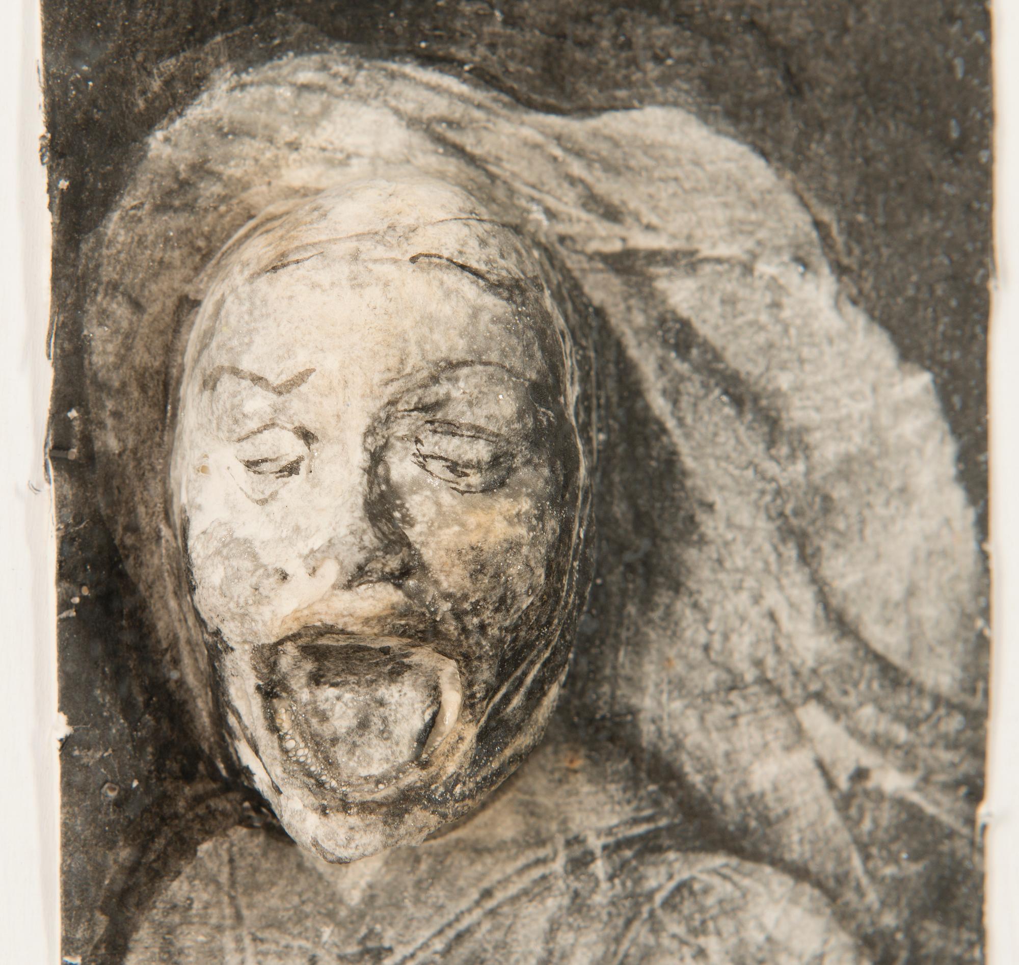 mixed media / drawing and 3D paper casting, a tergo signed and dated 1999.