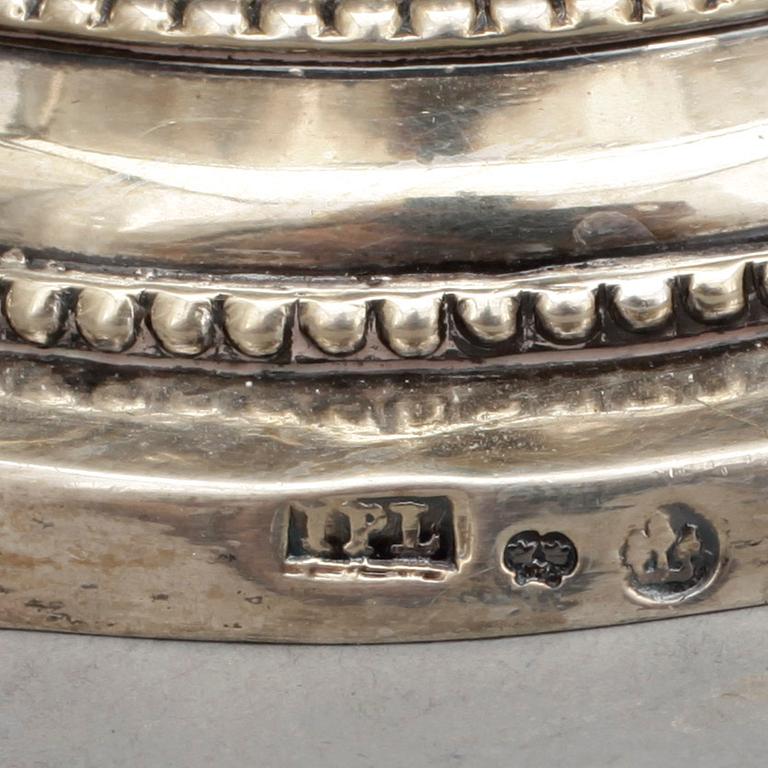 SOCKERSKÅL, silver, Johan Patrik Ljungström, Udevalla, (1808-30). Vikt ca 591 gram.