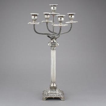 KANDELABER, nysilver, 1900-talets första hälft.