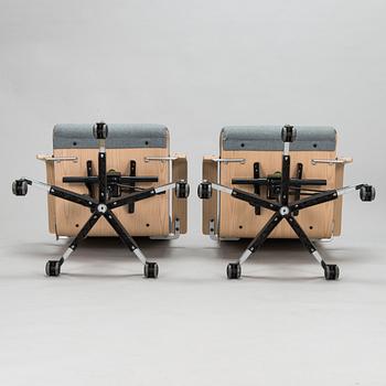 Yrjö Kukkapuro, a pair of 'Plaano' office chairs for Avarte, Finland. 2000s.