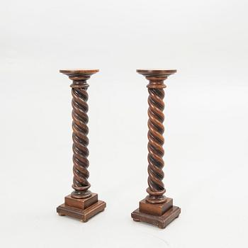 Pedestals, a pair, 20th century.