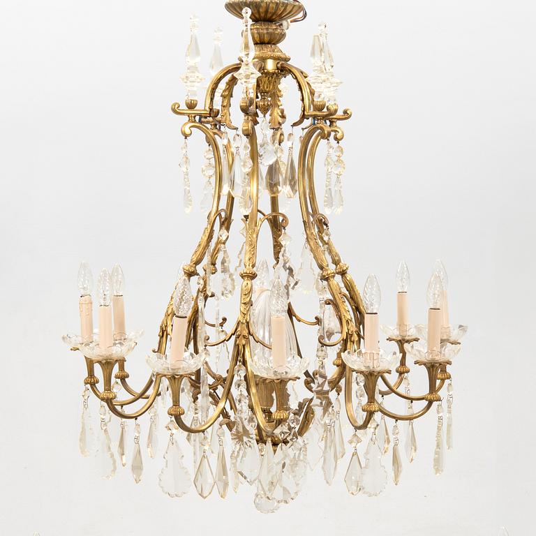 Chandelier in Louis XV style, first half of the 20th century.