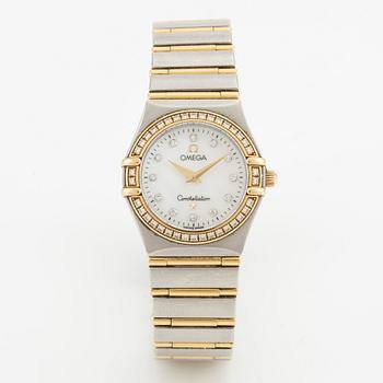 Omega, Constellation, "MOP Diamond Dail", armbandsur, 25,5 mm.