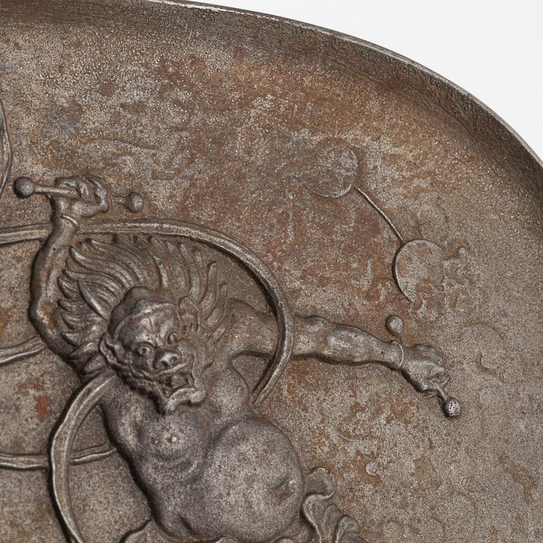 A cast iron tray,  first half of the 20th century, Bolinders, Sweden.