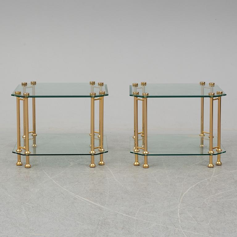 A pair of late 20th Century side tables.