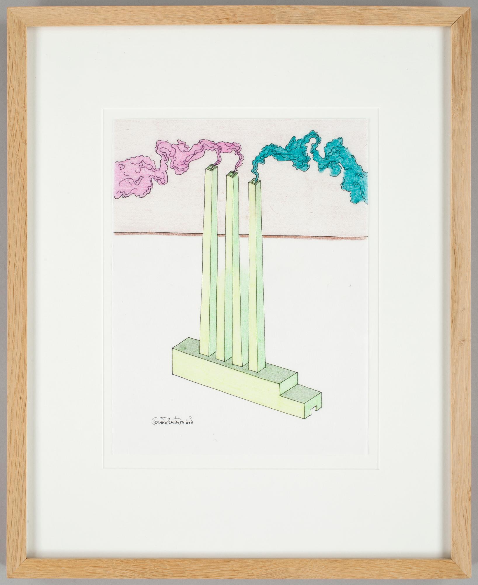 OSCAR REUTERSVÄRD, teckning, sign.