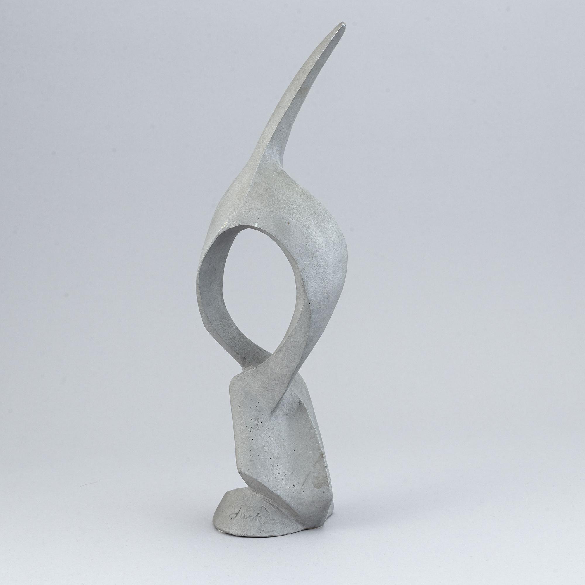 A JOHAN HELMER ZACKRISSON, "JACK ZAN" polished aluminium sculpture, signed.