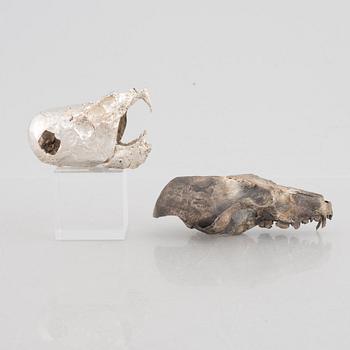 Lars Arby, två sterling silver skulpturer, Göteborg 1982.