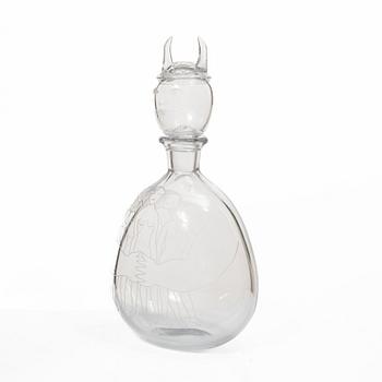 Sven Palmqvist, a decanter, Orrefors, 1958.