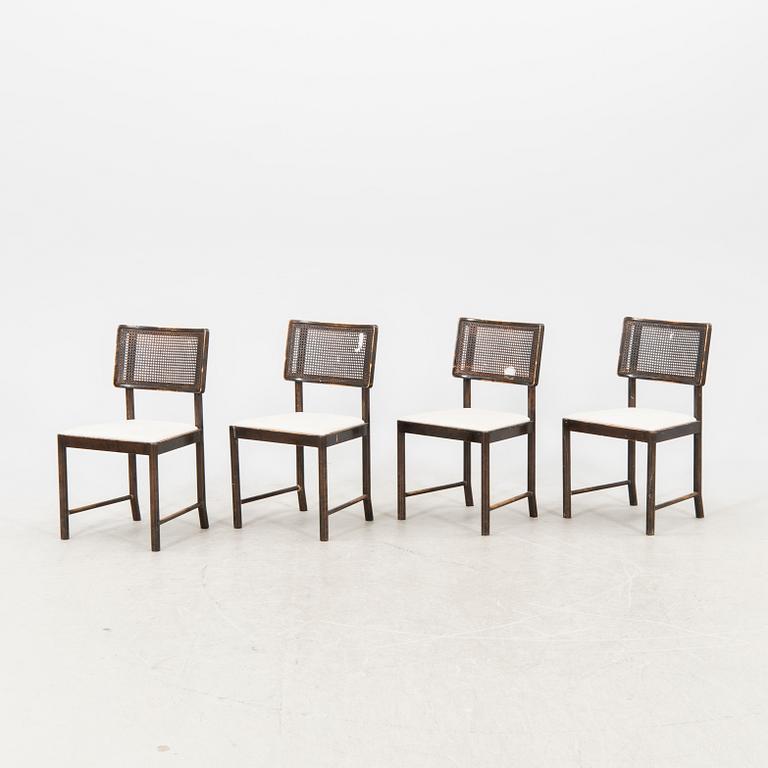 Axel Einar Hjorth, a set of four 'Bertil' dining chairs for NK (Nordiska Kompaniet), Sweden 1930s.