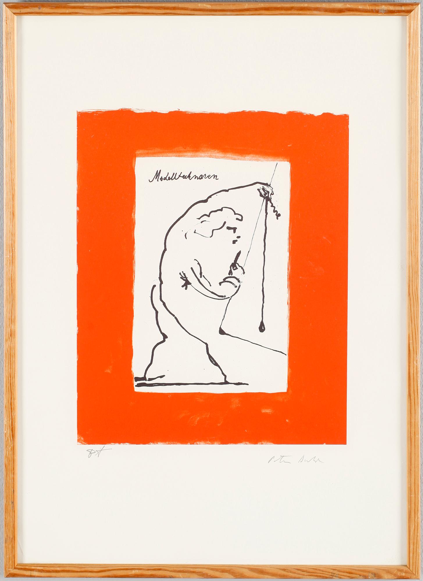 PETER DAHL, färglitografi, signerad, PT.