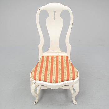 A second half of the 18th century painted rococo chair.