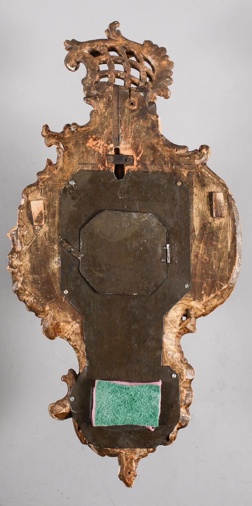 VÄGGPENDYL, rokokostil, 1800-tal, urtavlan märkt JC Knoop, Stockholm.