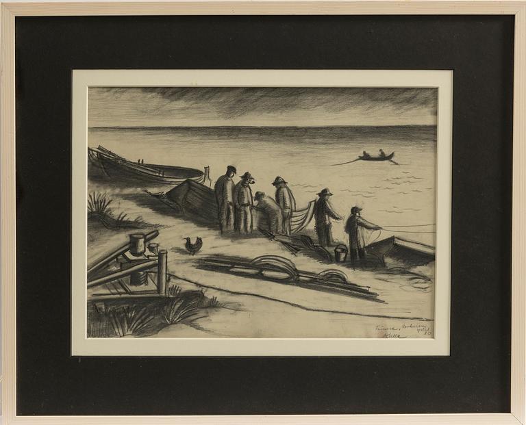 Axel Kulle, Coastal scene, Baron Rehusen, Ystad.