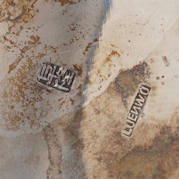 A Chinese four piece silver tea set, Luen Wo, Shanghai, 1875-1925.