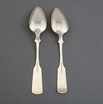 a set of 12 silver spoons by Wilhelm Pettersson Åbo Finland 1898.