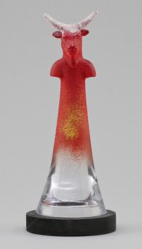 SKULPTUR, glas, Kjell Engman, Kosta Boda, 1980/90-tal.