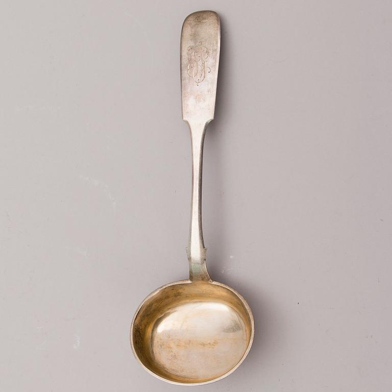 A Russian silver ladle, Moscow 1897.