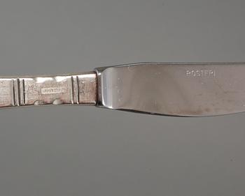 BESTICKSERVIS, 100 delar, silver, "Rosenholm", Jacob Ängman, GAB, Enköping, omkring sekelskiftet 2000, vikt ca 4182 g.