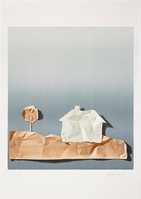 Yrjö Edelmann, lithograph in colours, stamped signature HC.