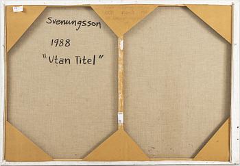 Jan Svenungsson, oil on canvas, signbed and dated 1988 verso.