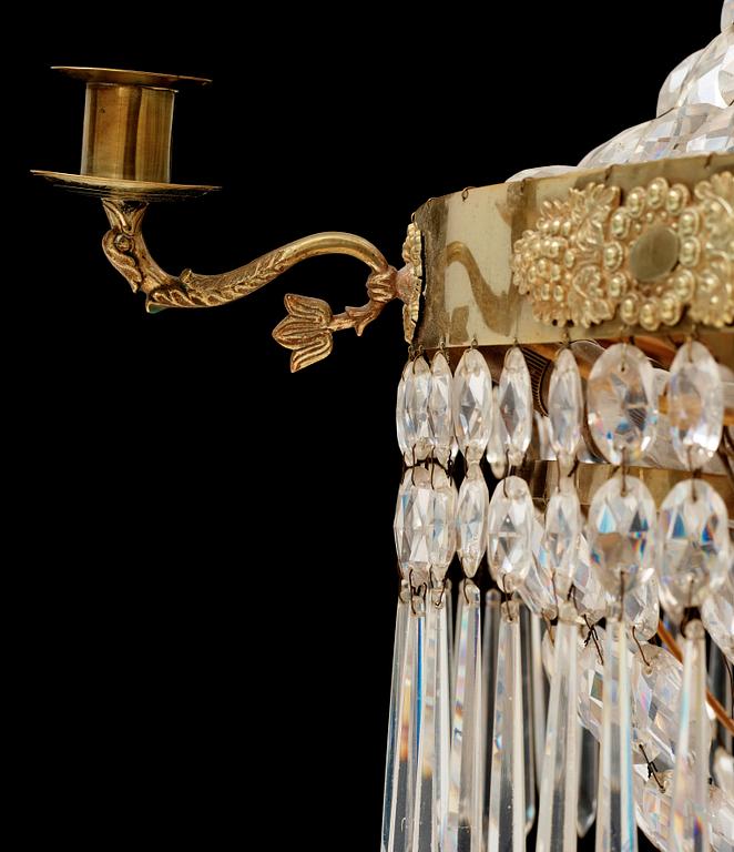 A Swedish Empire 1820/30's seven-light chandelier.