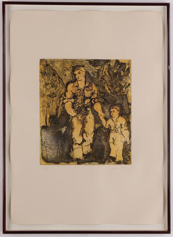 Sandro Chia, etsching in colours and aquatint, 1985, 30/50.