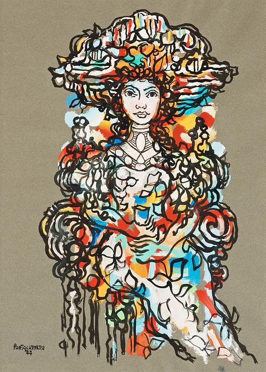 René Portocarrero, Kvinnoporträtt (Figuras sedentes).
