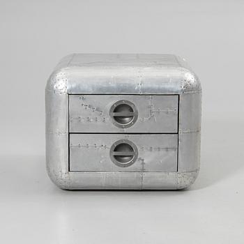 Timothy Oulton, Chest of drawers, “Aviator Blackhawk Chest”, Artwood, 2000s.