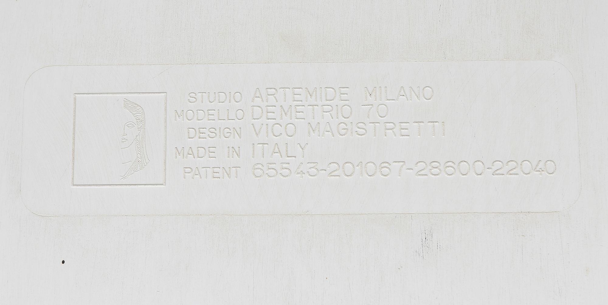 SOFFBORD, "Demetrio 70", design Vico Magistretti, för Studio Artemide Milano, Italien, 1970-tal.