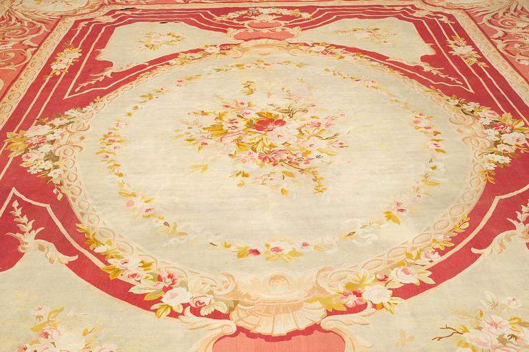 A carpet, tapestry weave, ca 625 x 431,5 cm, Aubusson the middle of the 19th century - around 1900, France.
