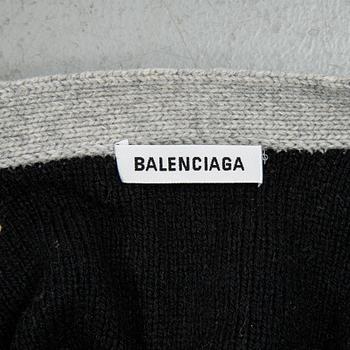 Balenciaga, a knitted wool and camel hair mix cardigan, size M.