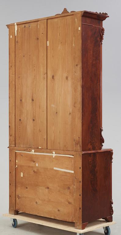 BOKSKÅP, nyrokoko/nyrenässans, 1800-talets slut.