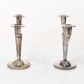 Tore Eldh, Kandelabrar, ett par, silver, Ceson, Göteborg 1983.
