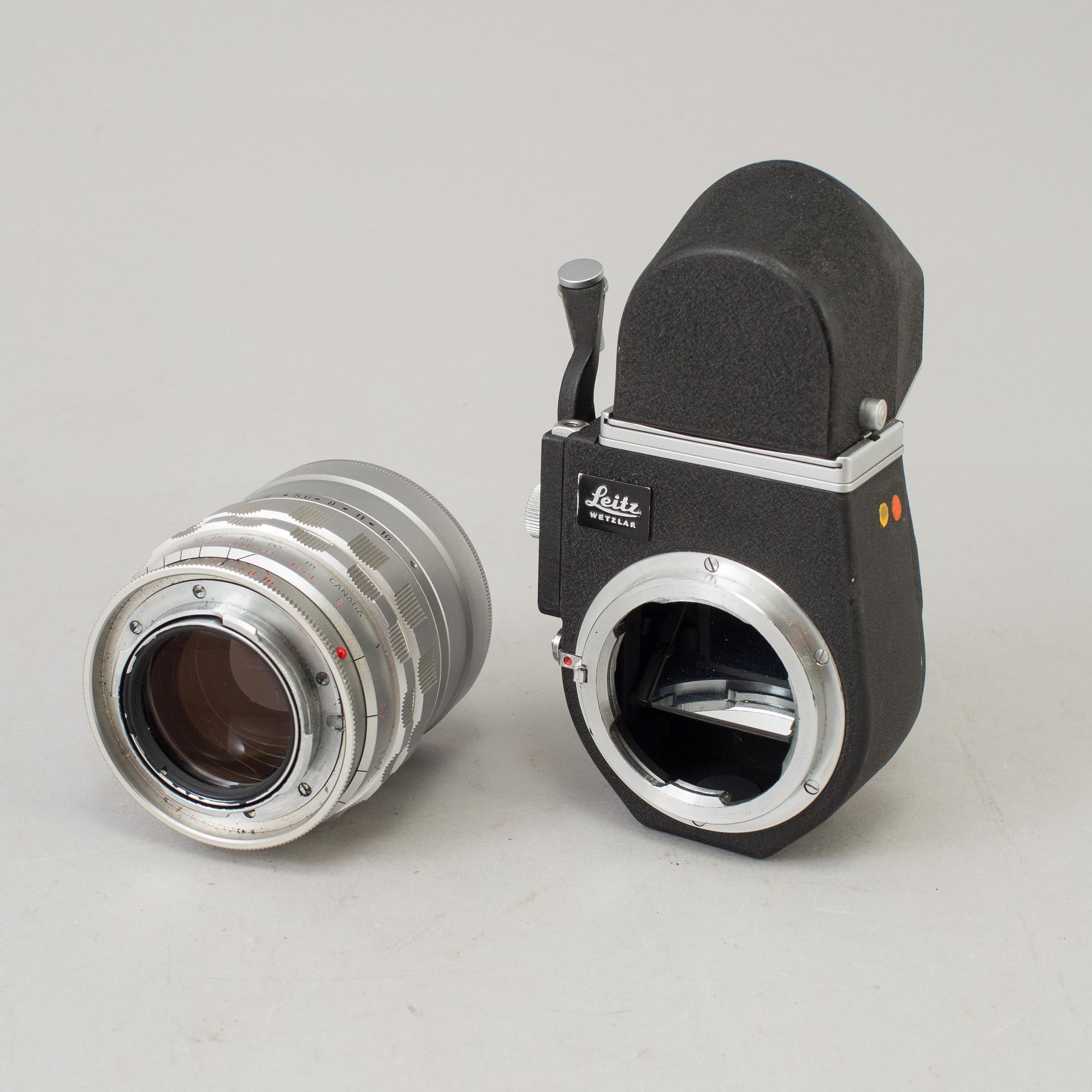 OBJEKTIV, Summicron 1:2/90 nr 1743142, formgivet av Walter Mandler, Leitz Canada. Med visoflex.