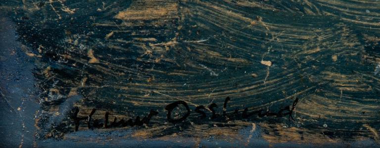 Helmer Osslund, oil on grease proof paper on panel, signed.