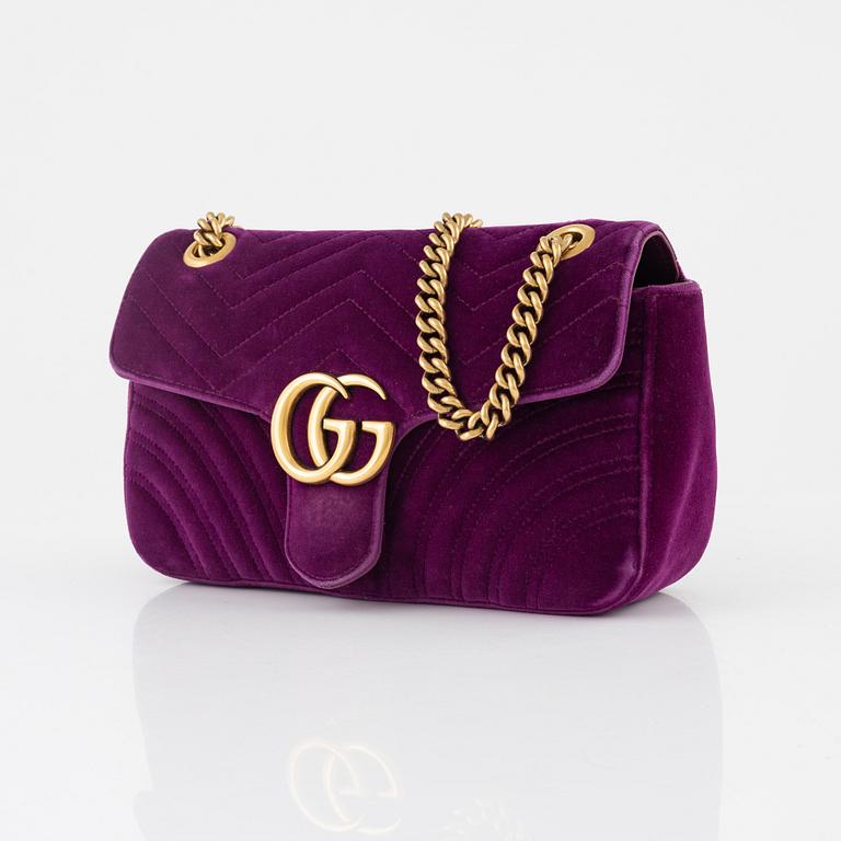 Gucci, a purple velvet 'Marmont' handbag, 2017.