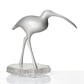 Tapio Wirkkala, an aluminium sculpture of a bird, 'Suokurppa' (Bog snipe), model 'TW 513', Kultakeskus Oy, Finland 1970s.