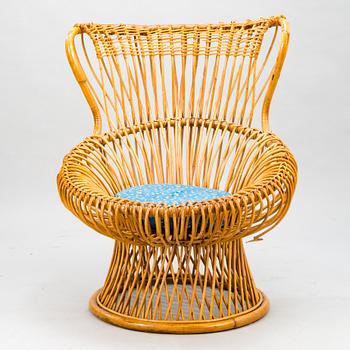 FRANCO ALBINI & GINO COLOMBINI. "Margherita" stol, 1951, rotting, H 90 cm x B 75 cm, D 83 cm, Tillverkare Bonacino.