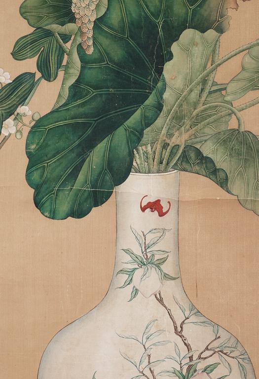 RULLMÅLNING, kopia efter Jiao Bingzhen (1689-1726), Qingdynastin, 1800-tal.