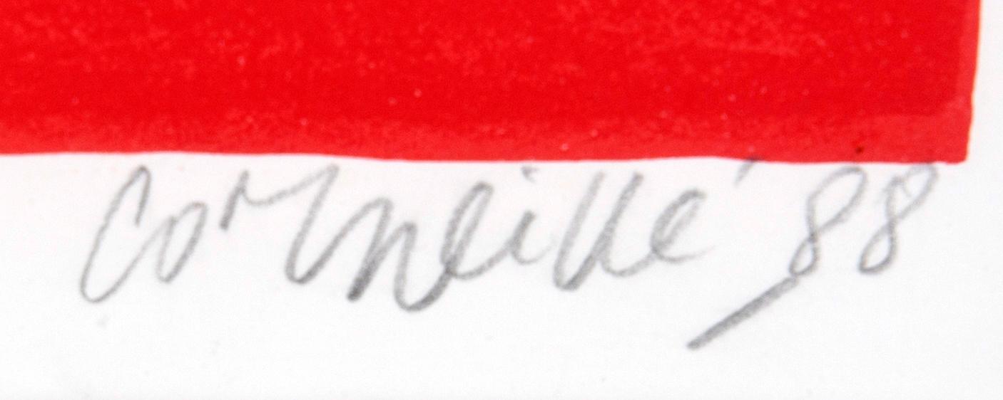 Beverloo Corneille,  lithograph in colours signed dated and numbered 1988 167/200.