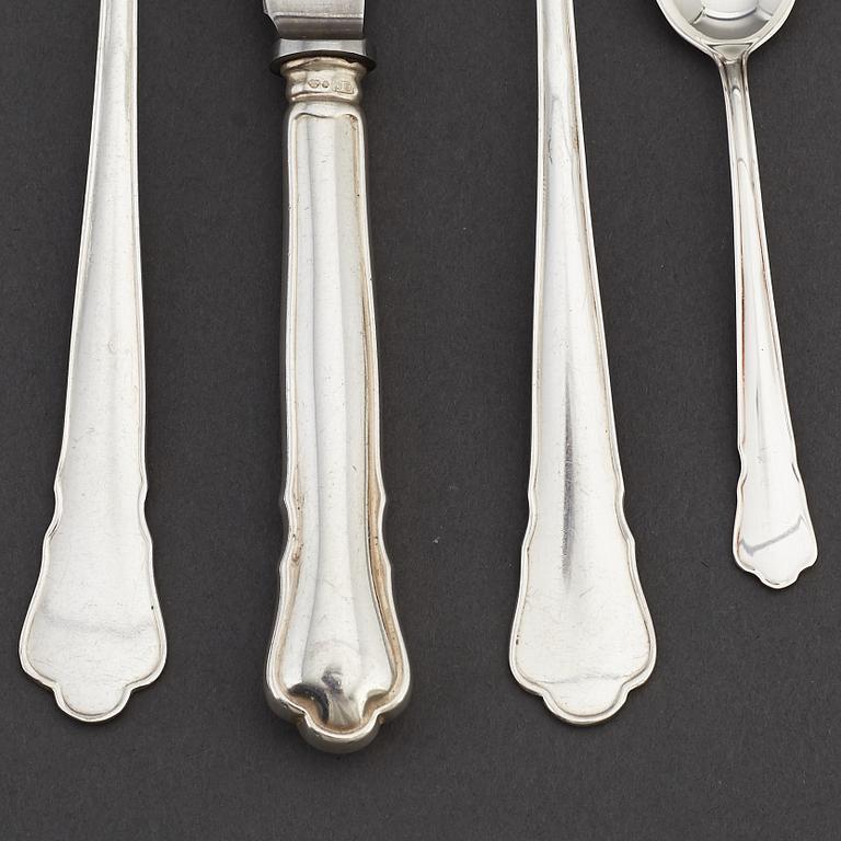 A silver cutlery, 'Chippendale' GAB, some Stockholm 1964.