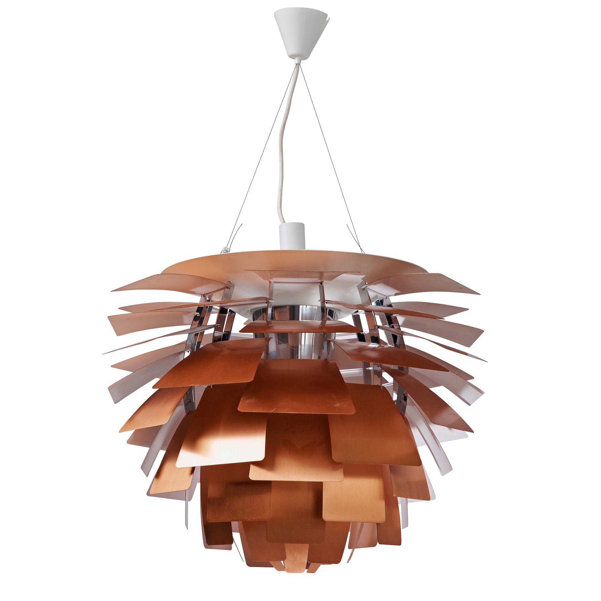 A Poul Henningsen copper 'Artichoke' ceiling lamp, Louis Poulsen, Denmark.