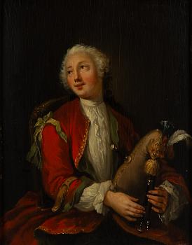 Johann Heinrich Tischbein, hans art, 1700-tal, Man med säckpipa.