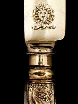 An English 19th century silver-gilt 36 piece dessert-service, makers mark of Daniel and John Wellby, London 1897.